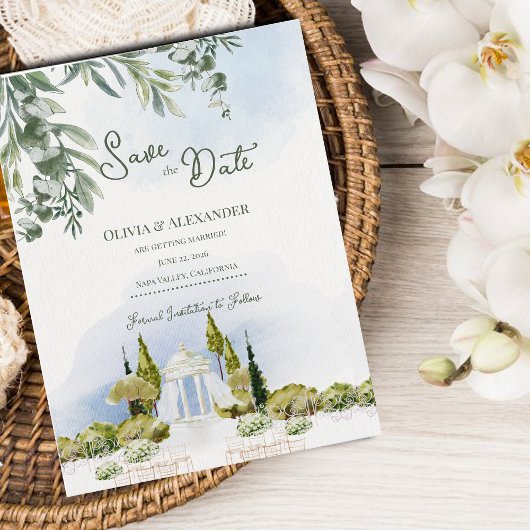 Faire-part de mariage Pavillon de jardin de domain