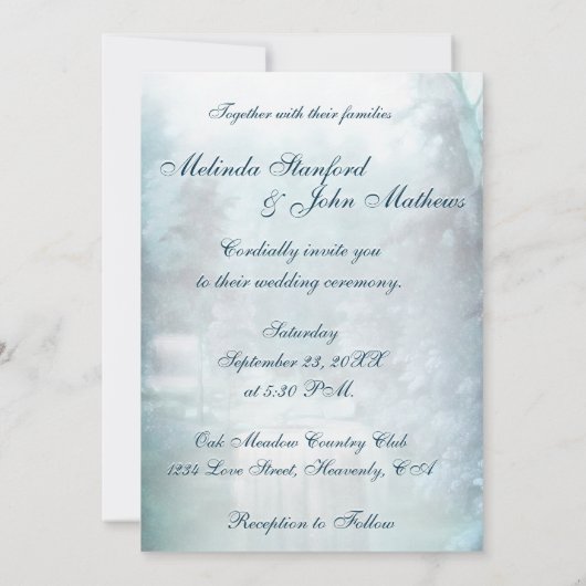 Faire-part de mariage | Pays de la cascade (Dos)