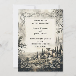 Faire-Part de Mariage Paysage Château au Charbon