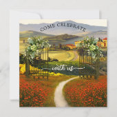 Faire-part de mariage Paysage toscan coloré (Devant)