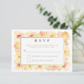 Faire-part de mariage Peaches Cream Gold Frame (Debout devant)