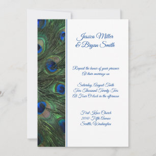 Faire-part de mariage Peacock