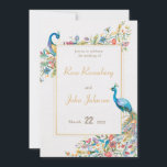Faire-part de mariage Peacock<br><div class="desc">Invitation de paon aquarelle</div>