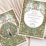 Faire-part de mariage Peacock Art Nouveau vintage<br><div class="desc">Cette faire-part de mariage à couper le souffle présente un motif de paon Art Nouveau exquis, éclatant d'opulence, d'élégance et de beauté naturelle. Le design avant est composé d'un paon majestueux avec une queue complexe aux accents dorés, fleurissant dans des éléments floraux stylisés en vert sage doux, turquoise muet, or...</div>