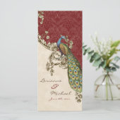 Faire-part de mariage Peacock & Etchs vintage (Debout devant)