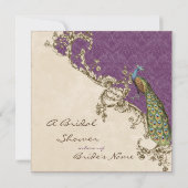 Faire-part de mariage Peacock & Etchs vintage (Dos)