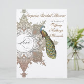 Faire-part de mariage Peacock & Etchs vintage (Debout devant)