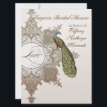 Faire-part de mariage Peacock & Etchs vintage<br><div class="desc">Cette invitation élégante et sophistiquée allie le meilleur de la tradition et la fraîcheur du contemporain. Le mélange d'éléments d'art Vintage et d'aquarelle contemporaine peinte à la main par Audrey Jeanne Roberts donne une belle qualité intemporelle à cette invitation. Un paon majestueux repose sur d'élégants tourbillons gravés et regarde vers...</div>