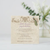 Faire-part de mariage Peacock & Etchs vintage (Debout devant)