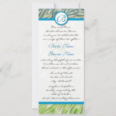 Faire-part de mariage Peacock Feather (Dos)