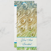 Faire-part de mariage Peacock Feather (Devant / Derrière)