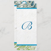 Faire-part de mariage Peacock Feather (Devant / Derrière)