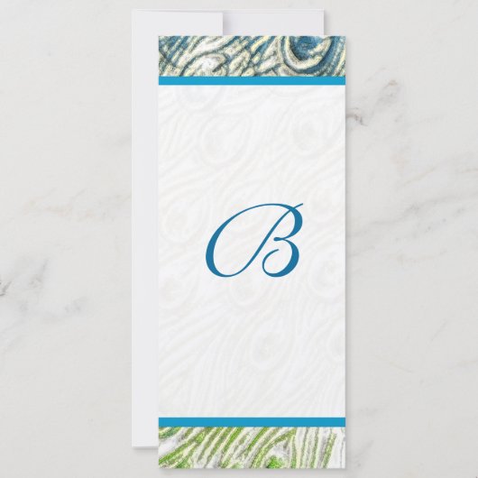 Faire-part de mariage Peacock Feather (Devant)