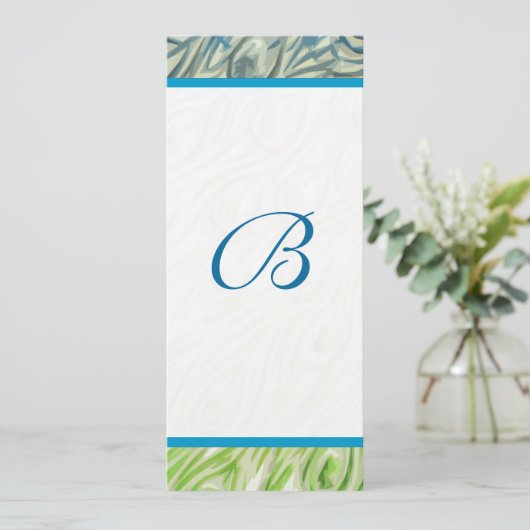 Faire-part de mariage Peacock Feather (Debout devant)