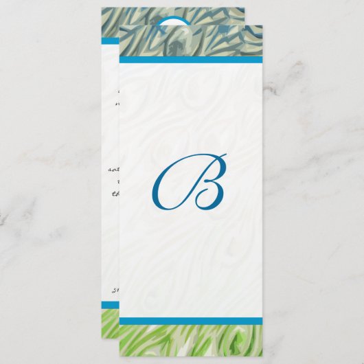 Faire-part de mariage Peacock Feather (Devant / Derrière)