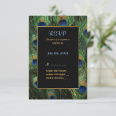 Faire-part de mariage Peacock Feather - RSVP (Debout devant)