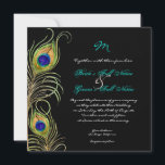 Faire-part de mariage Peacock Feathers<br><div class="desc">C'est une invitation contemporaine et sophistiquée. Doté de plumes Peacock stylisées, de couleur pastel, avec votre choix de couleur arrière - plan, montré ici en noir. Également disponible dans une version couleur personnalisée où vous pouvez mettre n'importe quelle couleur où la couleur arrière - plan est maintenant. Pendant la personnalisation,...</div>