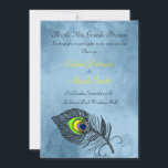 Faire-part de mariage Peacock Feathers<br><div class="desc">Une belle et rustique décoration à motifs de parchemin avec plumes paon accentue cette élégante invitation de mariage. Invitation personnalisation avec illustration en plumes de paon blanc.</div>