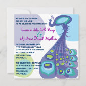 Faire-part de mariage Peacock moderne (Devant)