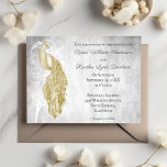 Faire-part de mariage Peacock Or<br><div class="desc">Invités Invitations à votre prochain mariage avec un Faire-part de mariage Gold Peacock. Le design d'invitation présente un paon élégant contre un feuillage délicat et un arrière - plan grunge. Personnalisez avec les noms du marié et de la mariée ainsi que la date et l'emplacement du mariage. Papier à lettres...</div>