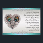 Faire-part de mariage Peacock turquoise<br><div class="desc">Si vous avez besoin de couleurs personnalisées ou d'aide pour créer vos invitations,  n'hésitez pas à me contacter à zazzlepartydepot@gmail.com . J'ai hâte d'avoir de vos nouvelles ! com</div>