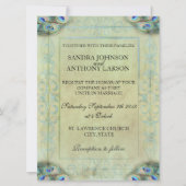 Faire-part de mariage Peacock vintage (Devant)