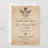 Faire-part de mariage Peacock Vintage 1.0 (Dos)