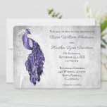 Faire-part de mariage Peacock Violet<br><div class="desc">Invités Invitations à votre prochain mariage avec un Faire-part de mariage Peacock violet. Le design d'invitation présente un paon élégant contre un feuillage délicat et un arrière - plan grunge. Personnalisez avec les noms du marié et de la mariée ainsi que la date et l'emplacement du mariage. Papier à lettres...</div>