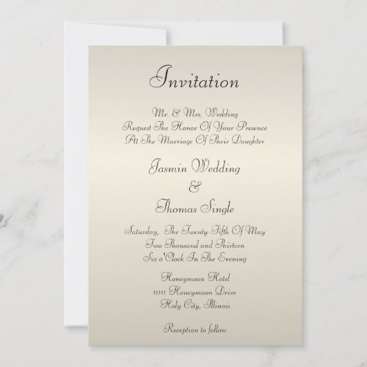 Faire-part de mariage Pearl Cream (Devant)