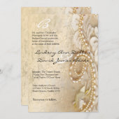 Faire-part de mariage Pearl & Lace (Devant / Derrière)