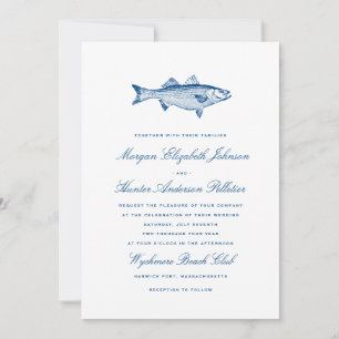Faire-part de mariage pêche   Mariage nautique