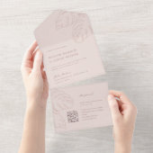 Faire-part de mariage Pensacola avec RSVP QR Code (Déchirure)