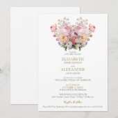 Faire-part de mariage Peony Whisper (Devant / Derrière)
