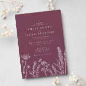 Faire-part de mariage Périwinkle fleur sauvage