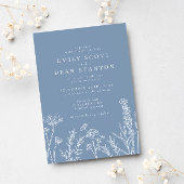 Faire-part de mariage Périwinkle fleur sauvage