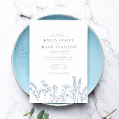 Faire-part de mariage Périwinkle fleur sauvage