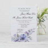 Faire-part de mariage Périwinkle fleur sauvage (Debout devant)