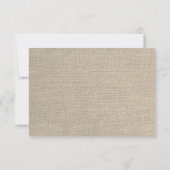 Faire-part de mariage perles corde de jute rustiqu (Dos)