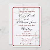 Faire-part de mariage Perles simples personnalisab (Devant)