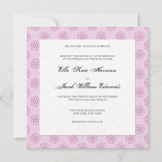 Faire-part de mariage personnalisable (Devant)
