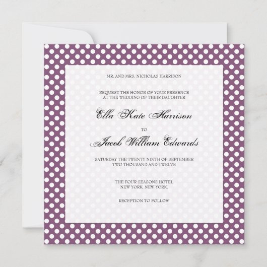 Faire-part de mariage personnalisable (Devant)