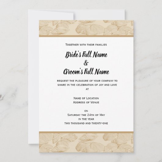 Faire-part de mariage personnalisable (Devant)