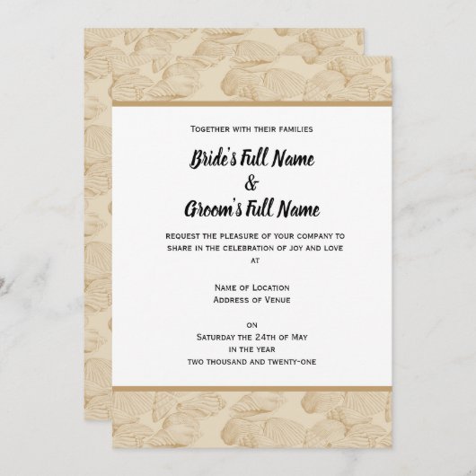 Faire-part de mariage personnalisable (Devant / Derrière)