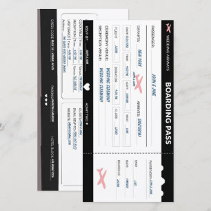 Faire-part de mariage personnalisable billet d'emb