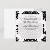 Faire-part de mariage personnalisable :: DAMASK (Devant / Derrière)
