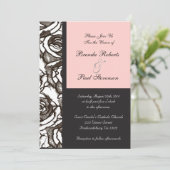 Faire-part de mariage personnalisable de roses (Debout devant)