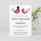 Faire-part de mariage personnalisable Inséparables (Debout devant)