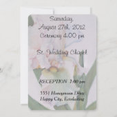 FAIRE-PART DE MARIAGE PERSONNALISABLE IRIS BLANC (Dos)