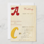 Faire-part de mariage personnalisable – S de typog (Devant)
