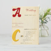 Faire-part de mariage personnalisable – S de typog (Debout devant)